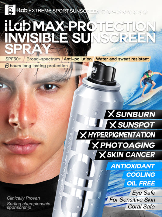 iLab Extreme Sports invisible Sunscreen Essential Spray SPF50+ PA+++ 120ML/80ML